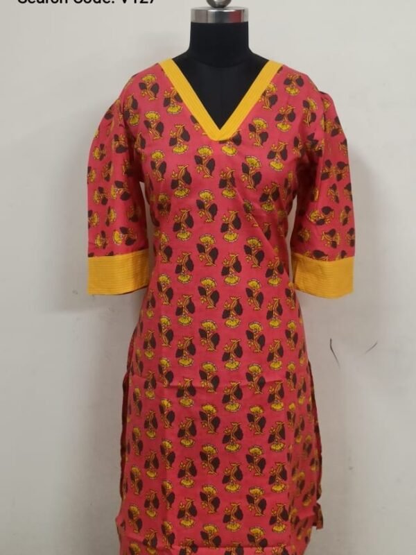 Jaipur Cotton Top Only Collections - V Neck Pattern - V127