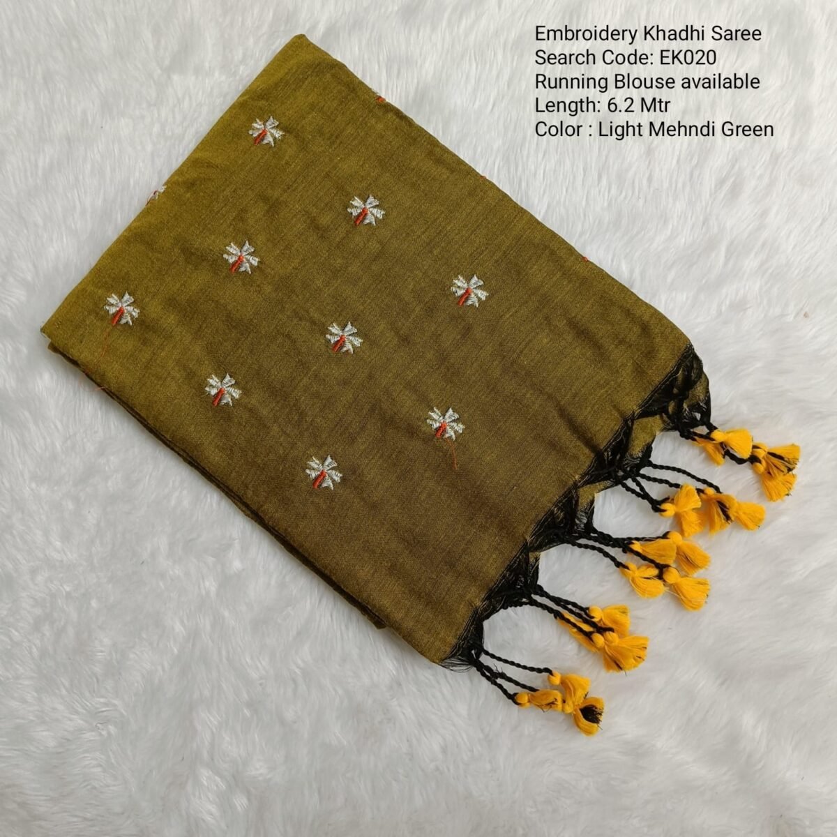 WhatsApp Image 2024-08-06 at 4.19.27 PM Premium Embroidery Khadhi Cotton Sarees -EK020