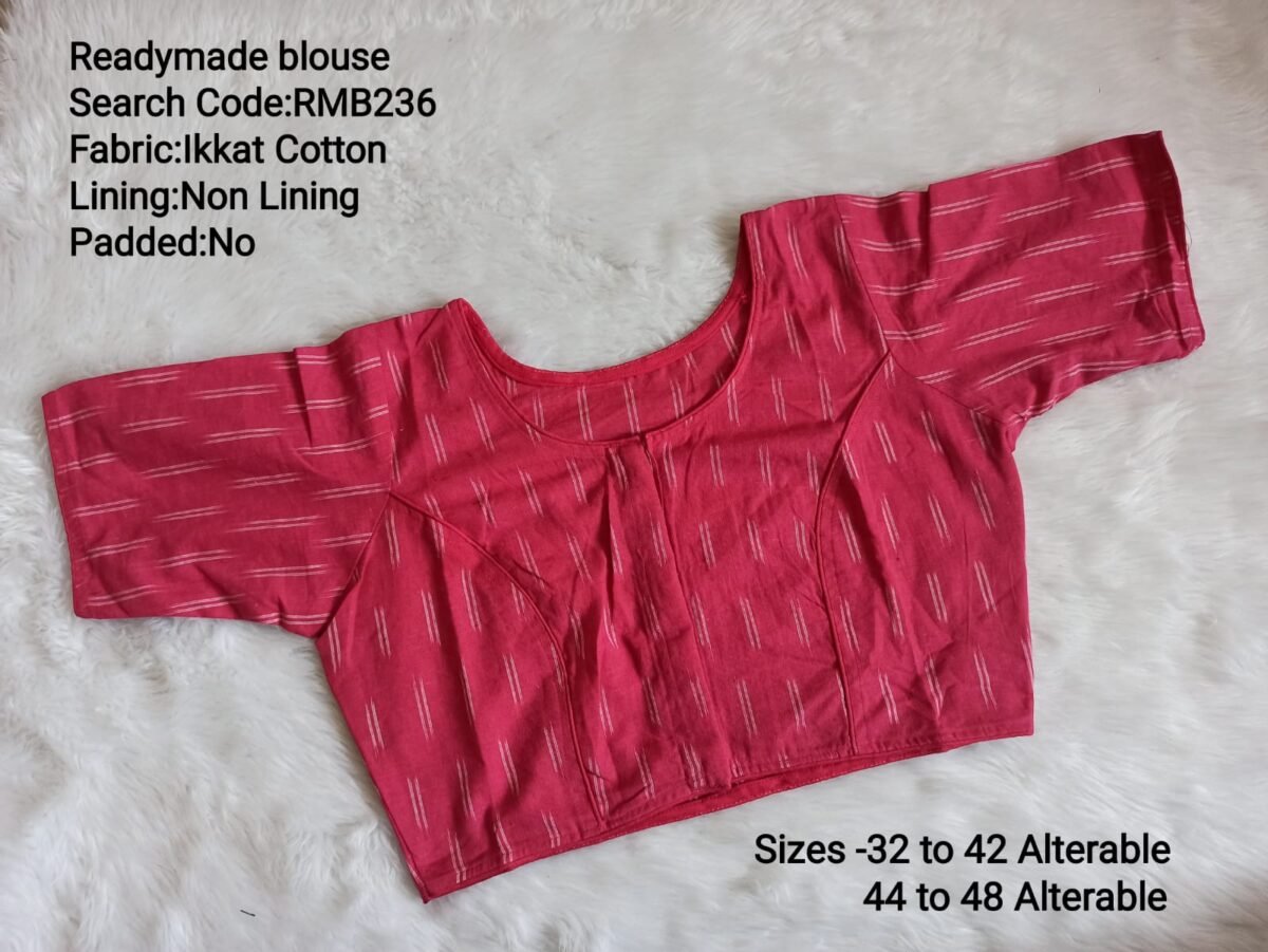 WhatsApp Image 2024-09-21 at 5.16.52 PM Ready to Wear Blouse - Ikkat Cotton Blouse - RMB236