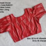 Ready to Wear Blouse  - Ajrakh Cotton Blouse - Full Lining - RMB201
