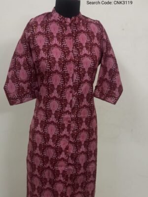 Collar Neck With Center Slit Kurtis - CNK3119