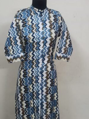 Collar Neck With Center Slit Kurtis - CNK3117