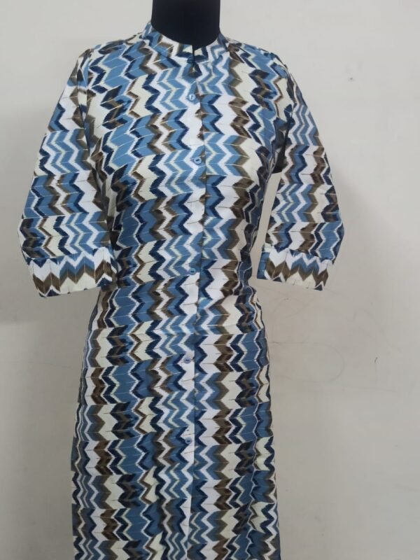 Collar Neck With Center Slit Kurtis - CNK3117