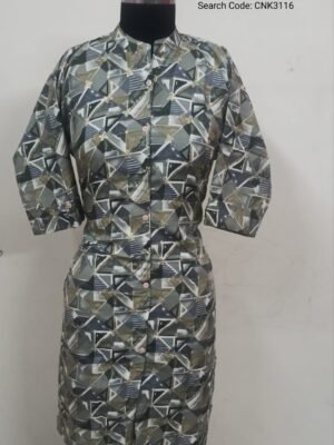 Collar Neck With Center Slit Kurtis - CNK3116