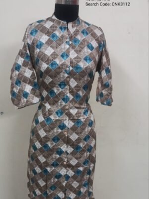 Collar Neck With Center Slit Kurtis - CNK3112