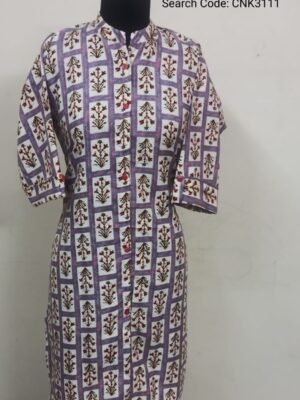 Collar Neck With Center Slit Kurtis - CNK3111
