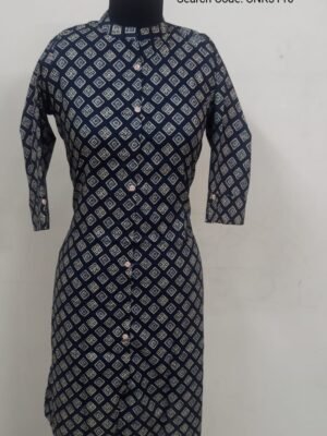Collar Neck With Center Slit Kurtis - CNK3110