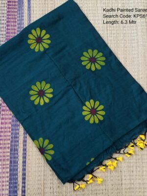 Khadhi Cotton Hand Painted Sarees - KPS614