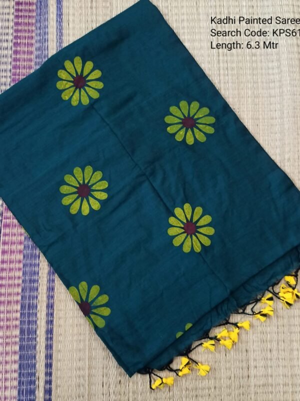 Khadhi Cotton Hand Painted Sarees - KPS604