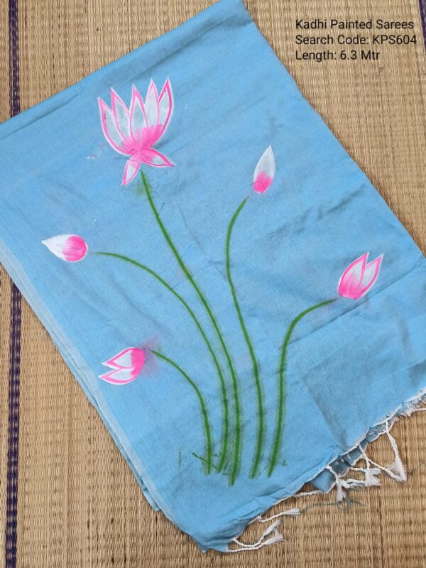 Khadhi Cotton Hand Painted Sarees - KPS604