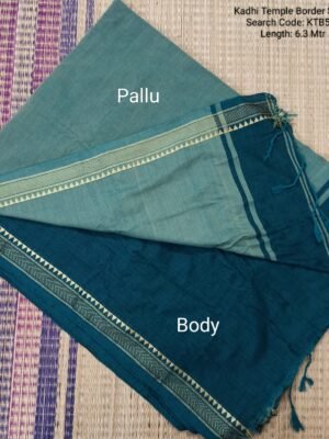 Premium Khadhi Cotton Sarees Temple Border - KTB510