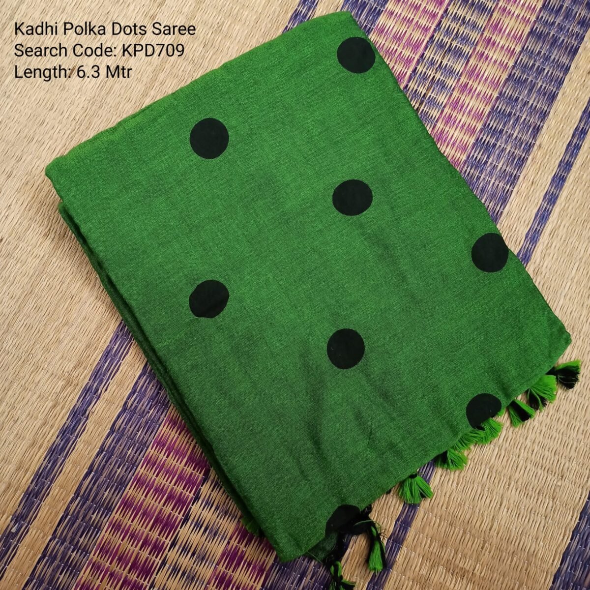 WhatsApp Image 2024-10-05 at 7.49.35 PM(1) Premium Khadhi Cotton Sarees Polka Dots - KPD709