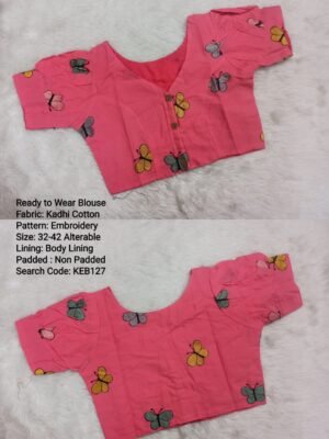 Ready to Wear Blouse  - Premium Khadhi Cotton - KEB127