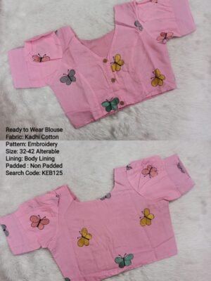 Ready to Wear Blouse  - Premium Khadhi Cotton - KEB125