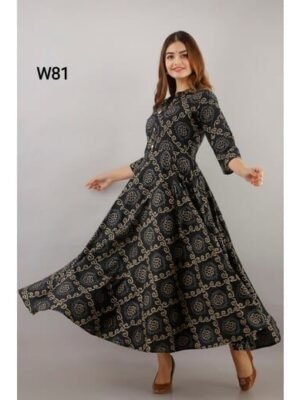 Maxi Gown Kurtis - W81 - Circular Maxi