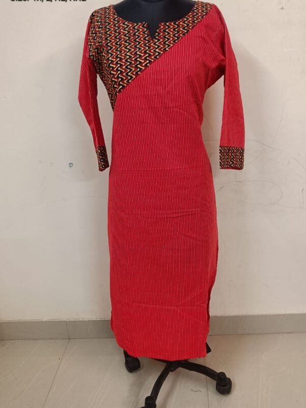 With Lining Cotton Side Open Kurtis - HWK61