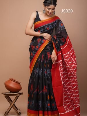 Jaipur Cotton Hand Block Print Sarees - JS020