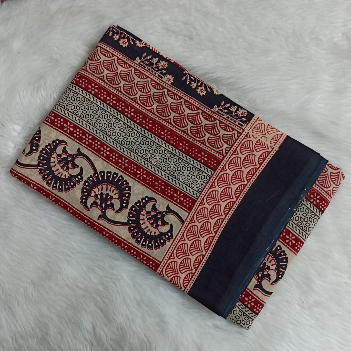 Jaipur Cotton Hand Block Print Sarees - JS016