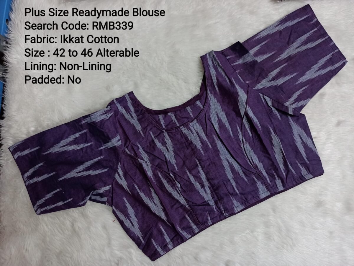 WhatsApp Image 2024-11-18 at 7.30.48 PM(1) Ready to Wear Blouse - Ikkat Cotton Blouse - RMB339
