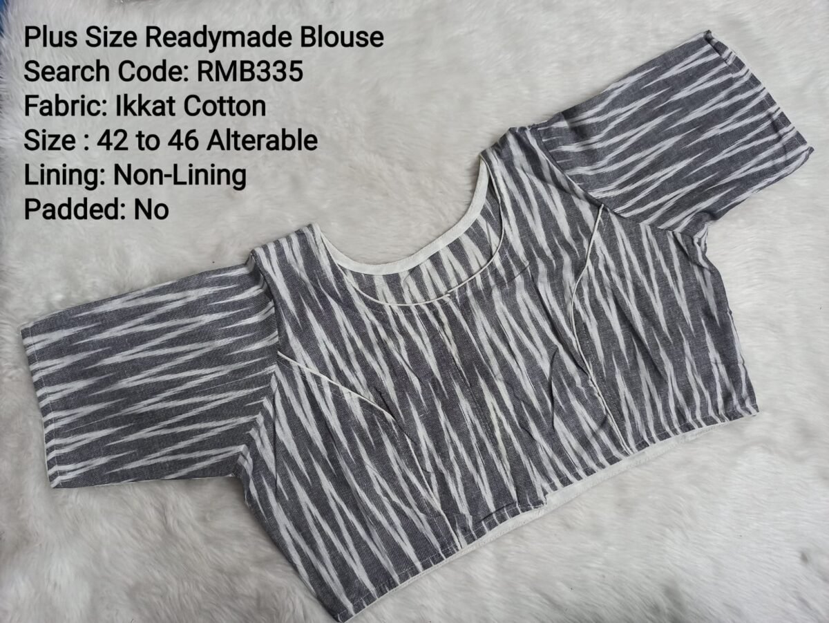 WhatsApp Image 2024-11-18 at 7.30.51 PM(1) Ready to Wear Blouse - Ikkat Cotton Blouse - RMB335