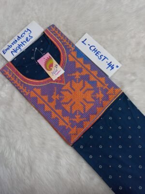 EN26- L Size - Embroidery and Mirror Work Nighties -
