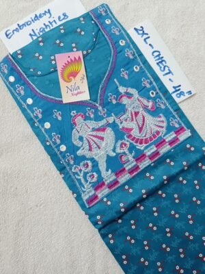 EN244 - 2XL Size - Embroidery and Mirror Work Nighties -