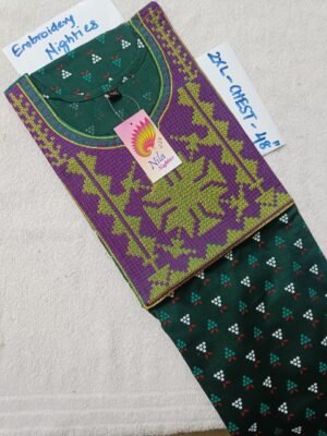 EN228 - 2XL Size - Embroidery and Mirror Work Nighties -