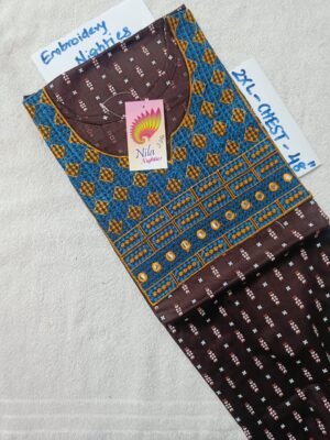 EN224 - 2XL Size - Embroidery and Mirror Work Nighties -