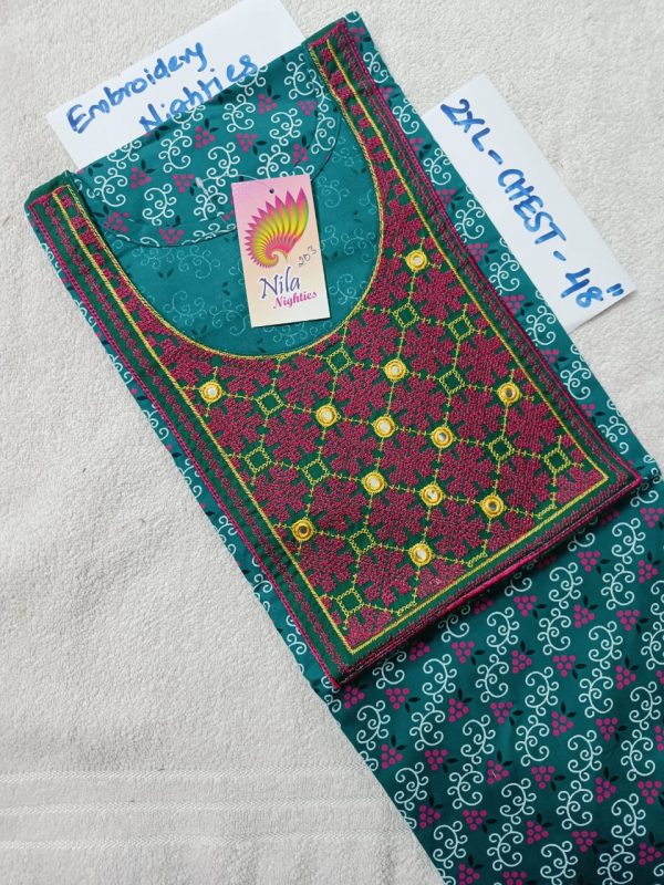 EN203 - 2XL Size - Embroidery and Mirror Work Nighties -