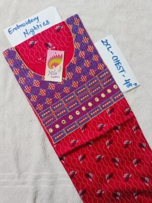 EN155 - 2XL Size - Embroidery and Mirror Work Nighties -