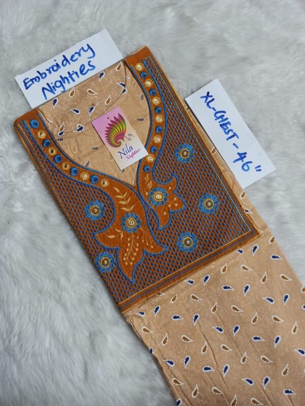EN69 - XL Size - Embroidery and Mirror Work Nighties -