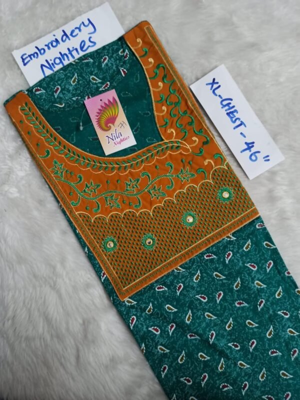 EN71 - XL Size - Embroidery and Mirror Work Nighties -