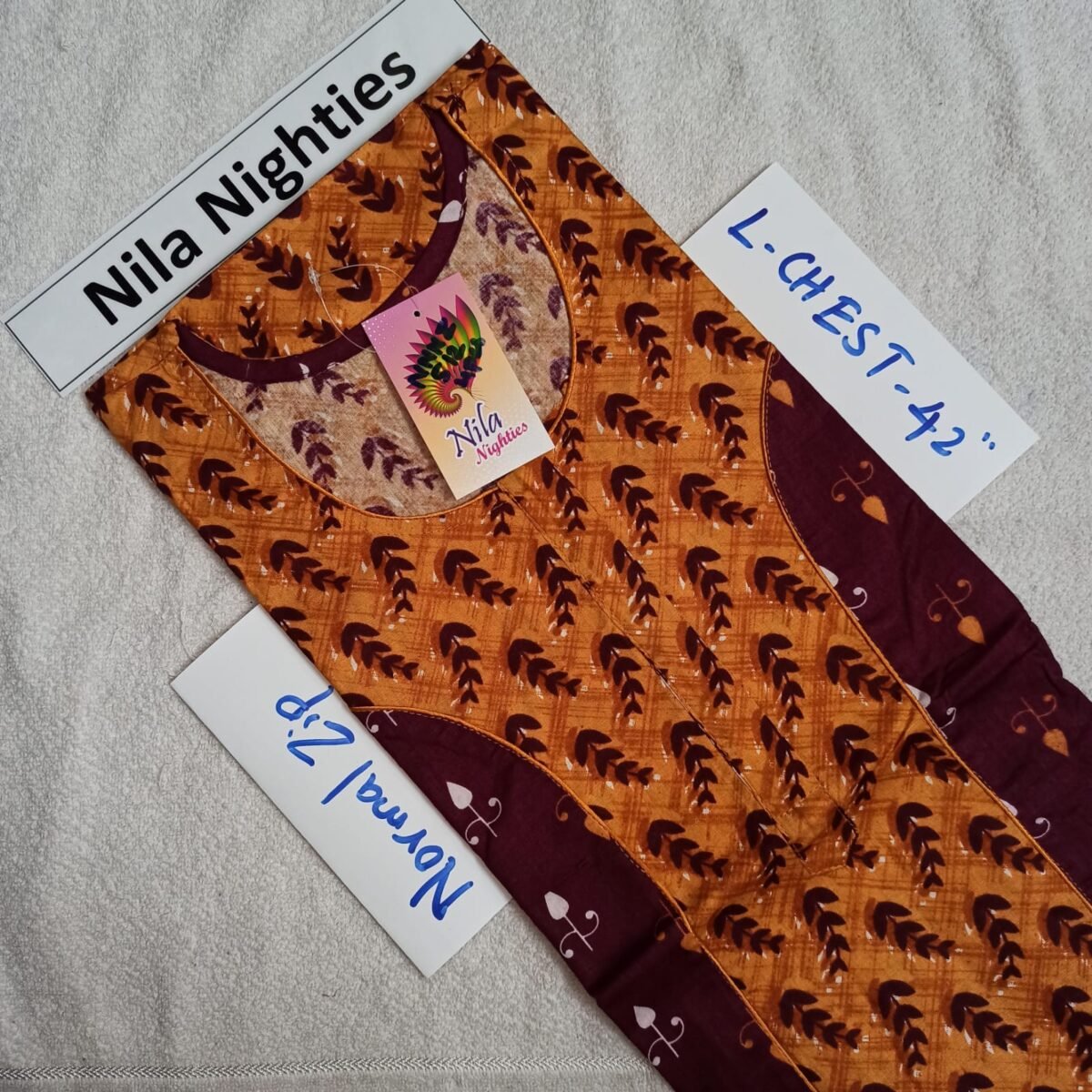 Nila Nighties - Normal Zip Model - NZP512 - L Size