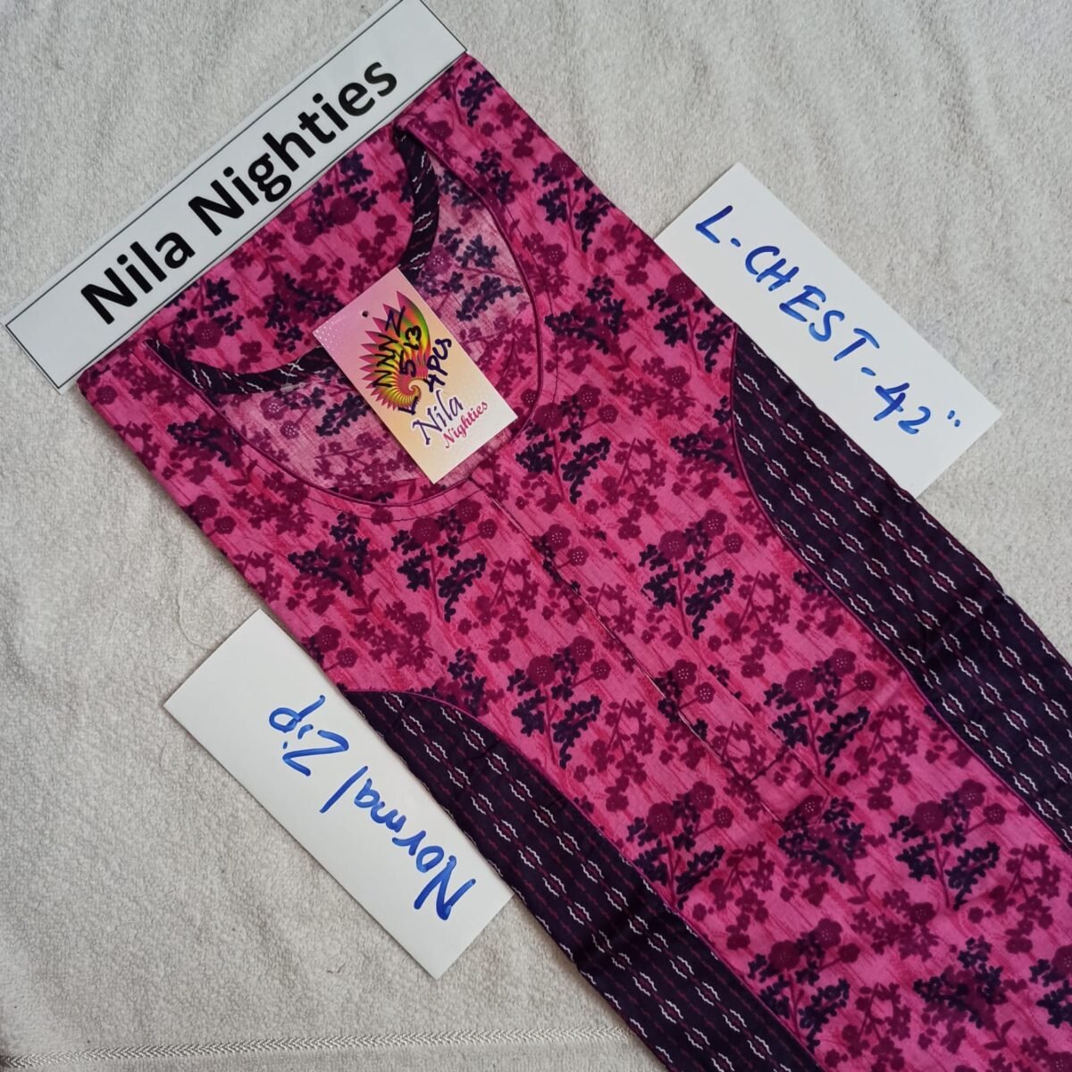 WhatsApp Image 2025-01-01 at 11.33.16 AM(2) Nila Nighties - Normal Zip Model - NZP513 - L Size