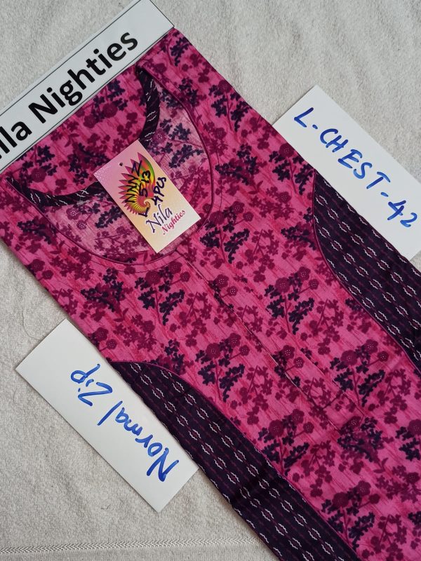 Nila Nighties - Normal Zip Model - NZP513 - L Size