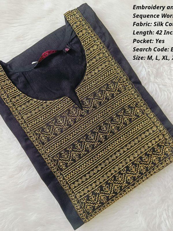 Embroidery and Sequence work Kurtis - With Pocket - ESK3043