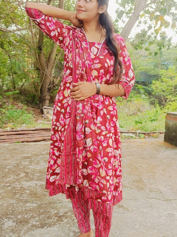 JAFS212 - Jaipur Cotton Anarkali Suit Set