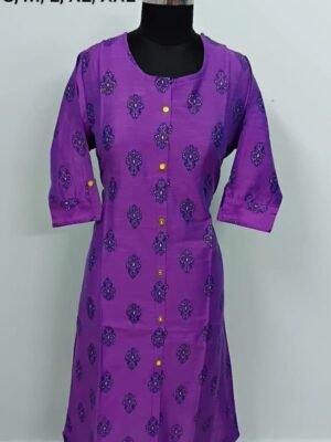 Elegant Silk Aline Kurtis: Timeless Style & Luxurious Comfort - A548K