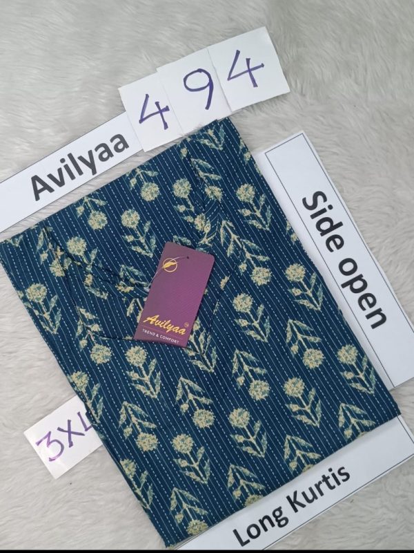 Jaipur Cotton Tops 44 Inches Length - JCLT494
