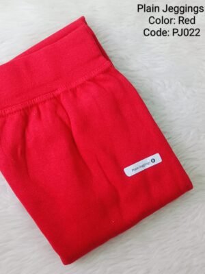 Plain Jeggings - Red - PJ022