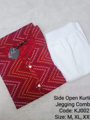 Side Open Kurti + Jeggings Combo- KJ002