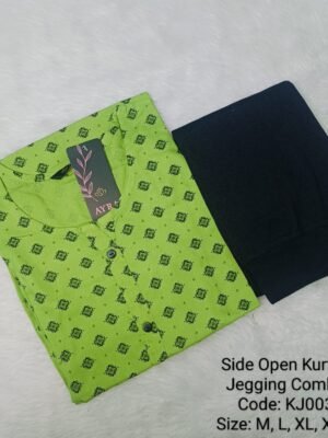 Side Open Kurti + Jeggings Combo- KJ003