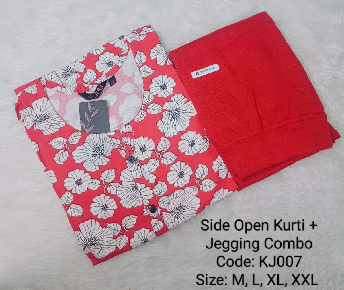 WhatsApp Image 2025-03-05 at 7.42.46 PM Side Open Kurti + Jeggings Combo- KJ007