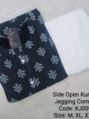 Side Open Kurti + Jeggings Combo- KJ009