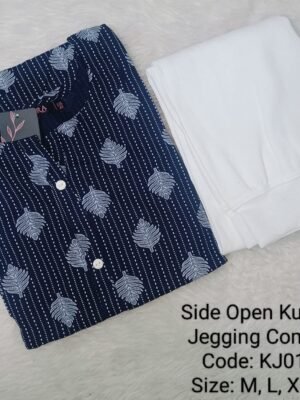 Side Open Kurti + Jeggings Combo- KJ010