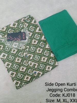Side Open Kurti + Jeggings Combo- KJ018