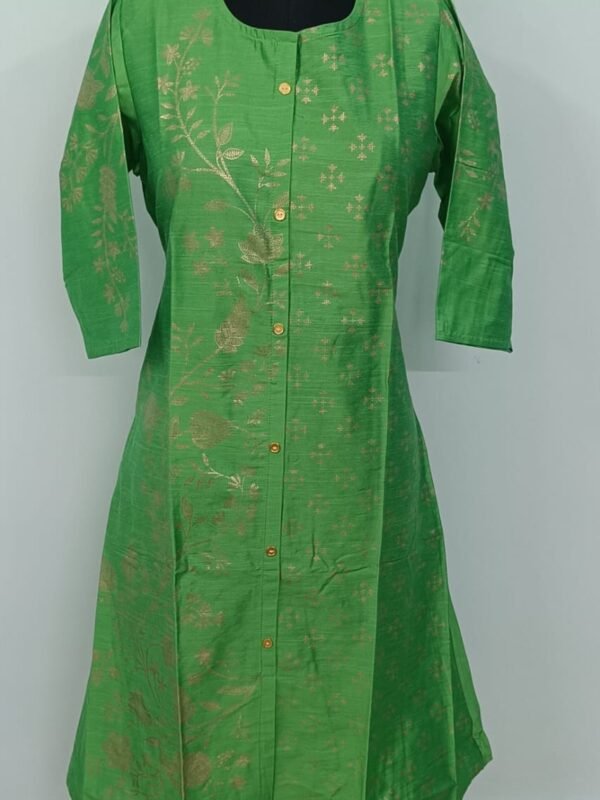 Elegant Silk Aline Kurtis: Half n Half Model - A565K