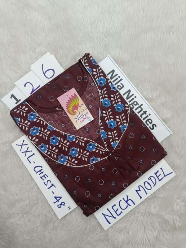 NM126 - Nila Nighties - Neck Model - XXL Size