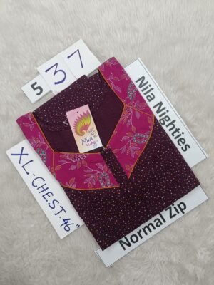 NZP537 - Nila Nighties - Normal Zip - XL Size
