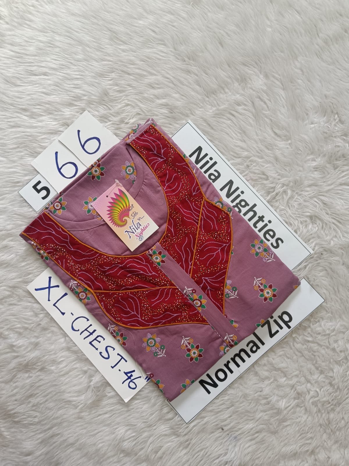 NZP566 - Nila Nighties - Normal Zip - XL Size